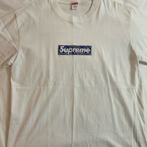Supreme White Tee with Blue Graphic EUC!!! GREAT DEAL!!!